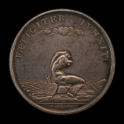 A művészetek emblémái a Belvedere torzó hátoldalával, 1673. alkotó: Gérard Léonard Hérard