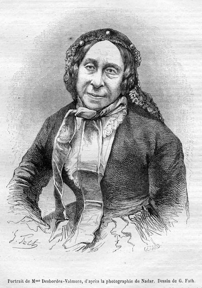 Marceline Desbordes Valmore portré sírja alkotó: «Gérard» d’après Georges Fath d’après Nadar