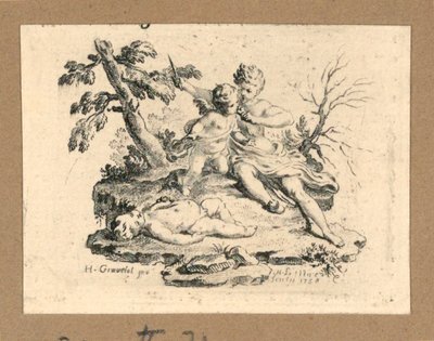 Ámor Having Ámor Egye Egy Fiú Szívét, Amit Ő Has Kivágott alkotó: Gravelot