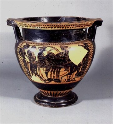 Kráter oszlop, padlás, ie 530-520 (kerámia) alkotó: Greek