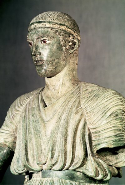 Részlet a delphoi szekérről, Kr.e. 470 körül bronz lásd még 161526 alkotó: Greek