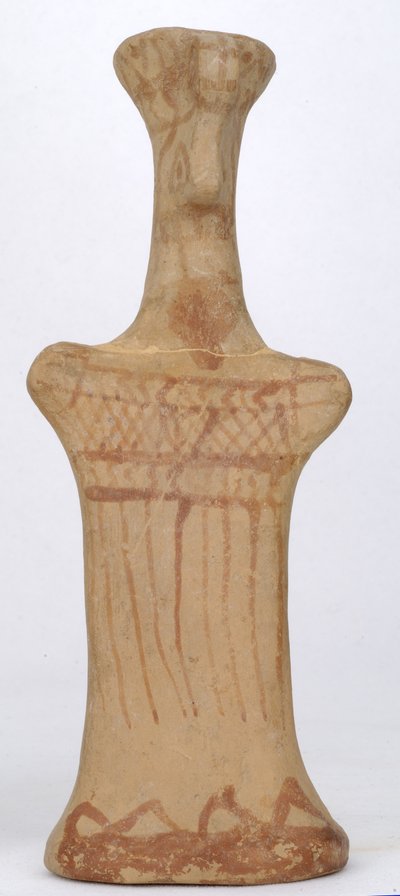 Álló női figura, boióta műhely, archaikus időszak (festett agyag) alkotó: Greek