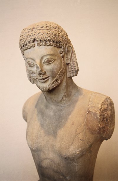 Rampin lovas, márvány lovas szobor, Kr.e. 550 körül, görög civilizáció, ie 6. század Részlet alkotó: Greek