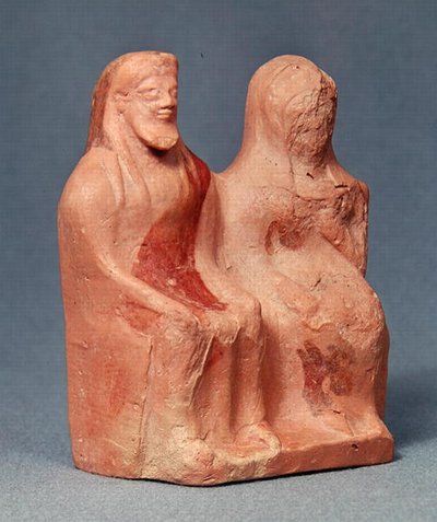 Két trónoló alak, Kr.e. 6. század vége (kerámia) (lásd még: 293748) alkotó: Greek