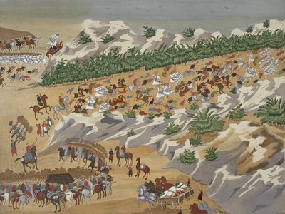 Vaszilikai csata 1821-ben, a görög szabadságharc képes történetéből alkotó: Greek School