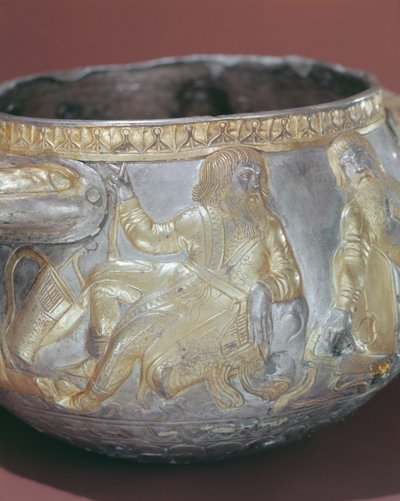 Szkíta katonákat ábrázoló ivópohár (ezüst aranyozott) (343629 részlet) alkotó: Greek School