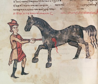 Ms Grec 2244 fol.37v, lovon dolgozik alkotó: Greek School