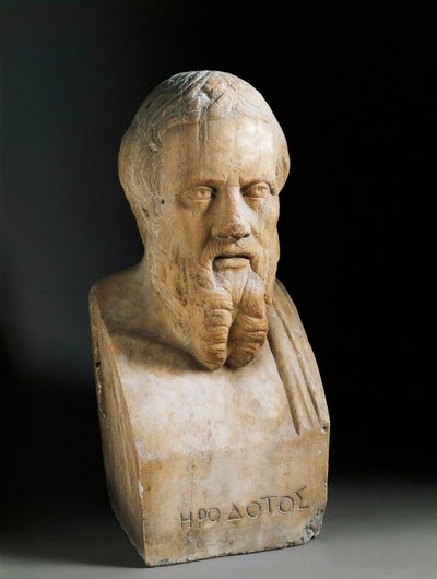 Hérodotosz mellszobra, ie 4. század (márványszobor) alkotó: Greek or Roman