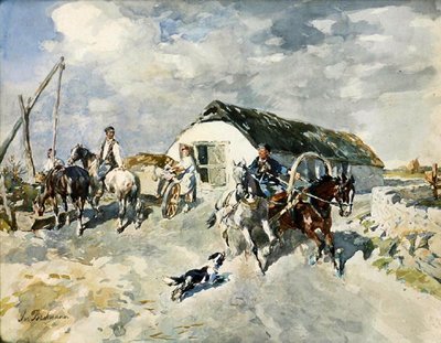 A farmon (akvarell papíron) alkotó: Gregor von Bochmann