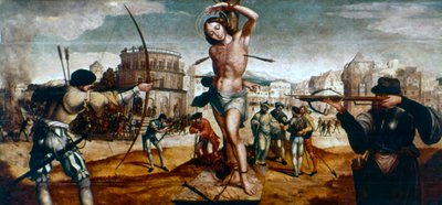 Szent Sebestyén vértanúsága, 16. század alkotó: Gregorio Lopez