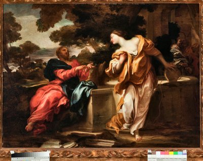 Krisztus és a szamaritánus nő Jákob kútjánál Gregorio de Ferrari (1647-1726) festménye, Genes, Musei di Strada Nuova (PR 375. szám) alkotó: Gregorio De Ferrari
