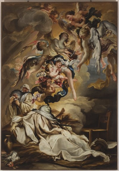 Saint Scholastica halála, 1700 körül (olaj, vászon) alkotó: Gregorio De Ferrari