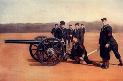 „Sighting A Naval Field Gun”, 1900. alkotó: Gregory and Co