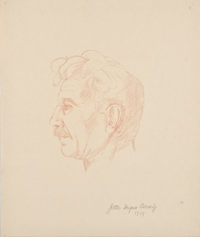 Idősebb Franz Barwig portréja alkotó: Grete Wagner Barwig