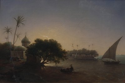 Kilátás a Nílusra Egyiptomban, 1851 alkotó: Grigori Grigorevich Chernetsov