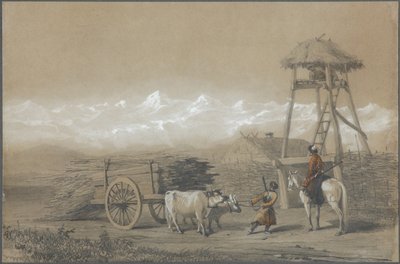A kozák erőd a Kaukázusban, 1846 alkotó: Grigori Grigorevich Gagarin
