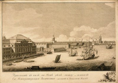 Kilátás a Téli Palotára a Néva folyó felől, 1753 alkotó: Grigory Anikeevich Kachalov
