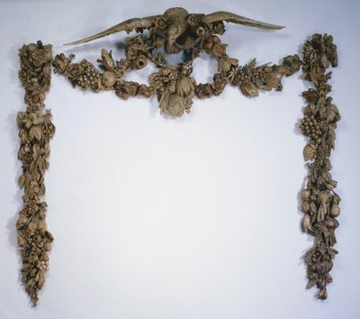 Fölültetős dekoráció, c. 1675-1677. alkotó: Grinling Gibbons
