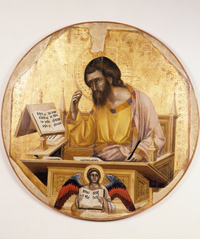 Szent Máté, Guariento di Arpo (aktív 1338 - meghalt 1367 vagy 1370) fára festve. alkotó: Guariento di Arpo