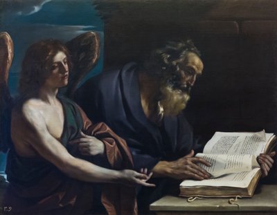Der heilige Matthäus und der Engel von Guercino (1591-1666)