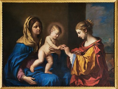 Szent Katalin misztikus házassága alkotó: Guercino