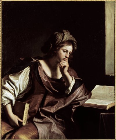 The Samian Sibyl (Samos) - Olaj, vászon alkotó: Guercino