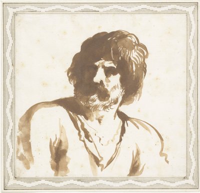 Egy férfi mellszobra alkotó: Guercino (attributed to)