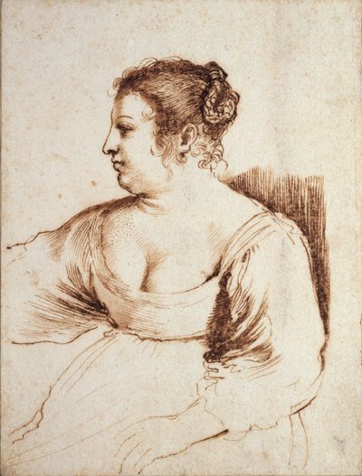 Ülő nő, 1640-1649 alkotó: Guercino