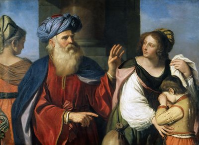 Ábrahám kiűzi Hágárt és Izmaelt, 1657. alkotó: Guercino