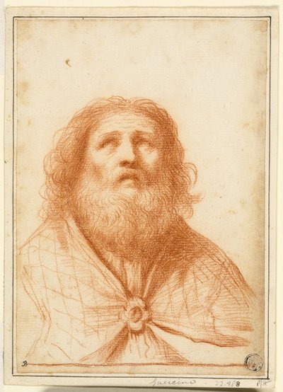 Szent vagy főpap mellszobra alkotó: Guercino