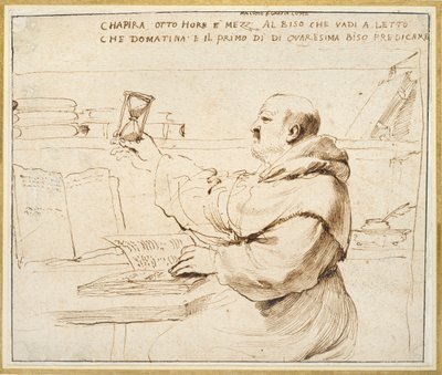 Fra Bonaventura Bisi karikatúrája, 1655-1659 alkotó: Guercino