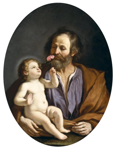 Guercino - Szent József a Krisztus gyermekével, 1637 körül alkotó: Guercino