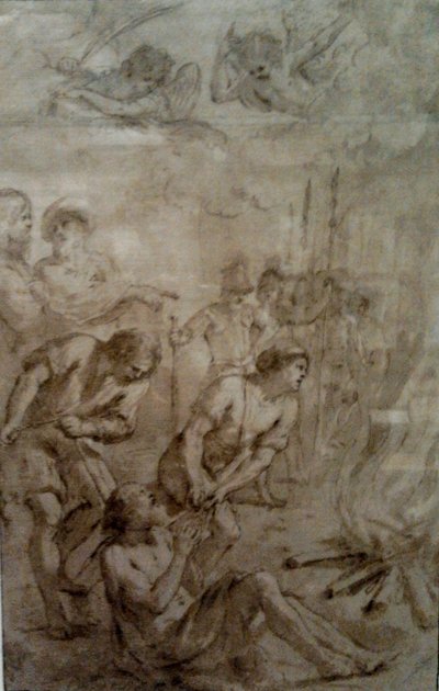 Szent Barnabás mártíromsága. alkotó: Guercino