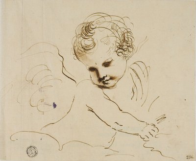 Putto a felhőkben alkotó: Guercino
