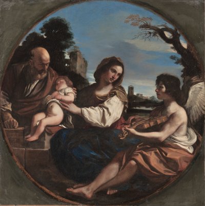 Pihenj az egyiptomi repülésen, 1624. alkotó: Guercino