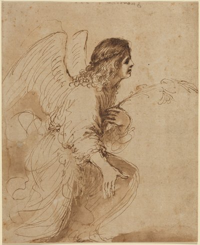 Az Angyali üdvözlet angyala alkotó: Guercino