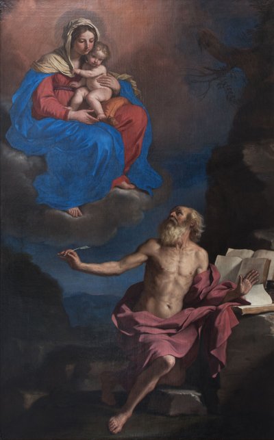 A Szent Jeromosnak megjelenő Szűzanya és gyermeke alkotó: Guercino