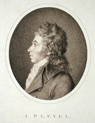Ignaz Joseph Pleyel (1757-1831) F.W. Nettling metszete. alkotó: Guerin (after)