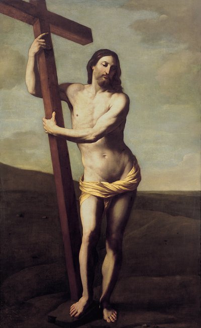Krisztus átöleli a keresztet alkotó: Guido Reni