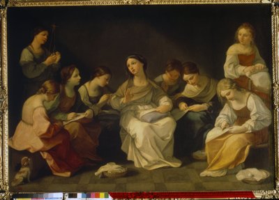 A Szűz nevelése. (The Education of the Virgin). Guido Reni (1575-1642) festménye, olaj, vászon alkotó: Guido Reni
