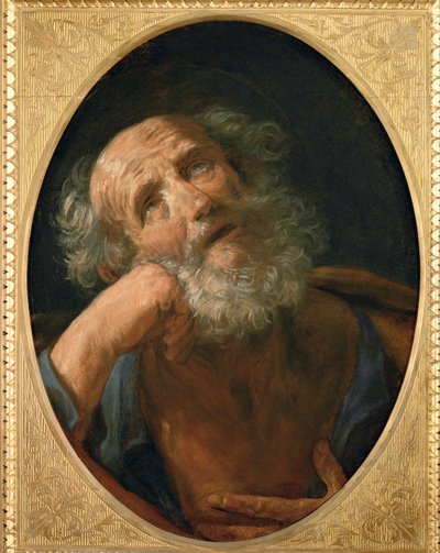 Szent Péter bűnbánó - Der reuige Petrus ... (festmény, vászon) alkotó: Guido Reni