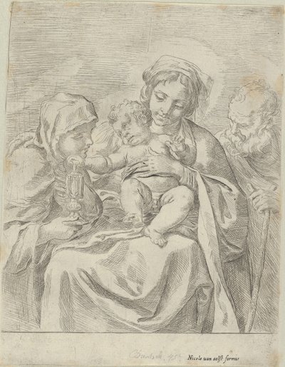 A Szent Család Szent Klárával, 1590-1600. alkotó: Guido Reni