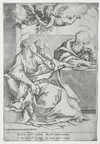 A Szent Család két angyallal. alkotó: Guido Reni