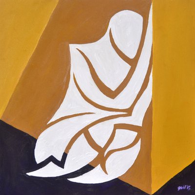 (nem ez az, ahol....) Study for Figure Against The Wall, 2015 (olaj, vászon) alkotó: Guilherme Pontes