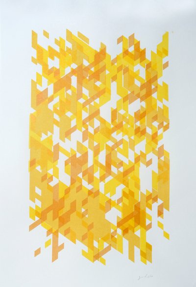 Dekonstrukció N°14, 2014 (tinta, papír) alkotó: Guilherme Pontes