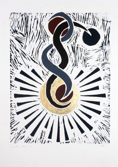 Fordított balerina Nº2, 2019 (linómetszet) alkotó: Guilherme Pontes