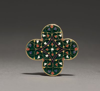 Quatrilobed Plaque, 1300-1310 körül (arany, áttetsző zománc) alkotó: Guillaume (attr. to) Julien
