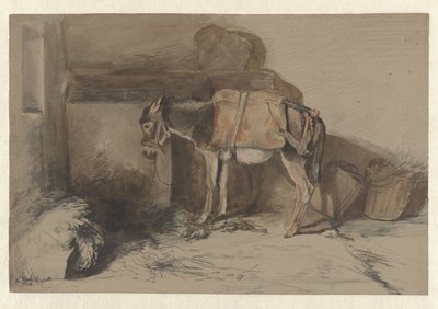 Szamár istállóban alkotó: Guillaume Anne van der Brugghen