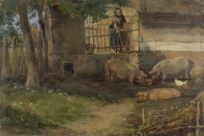 Disznók az istállóban alkotó: Guillaume Anne van der Brugghen