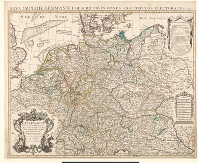 Németország térképe alkotó: Guillaume Delisle